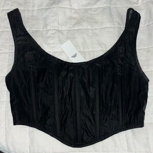 Urban Outfitters Black Corset Crop Top